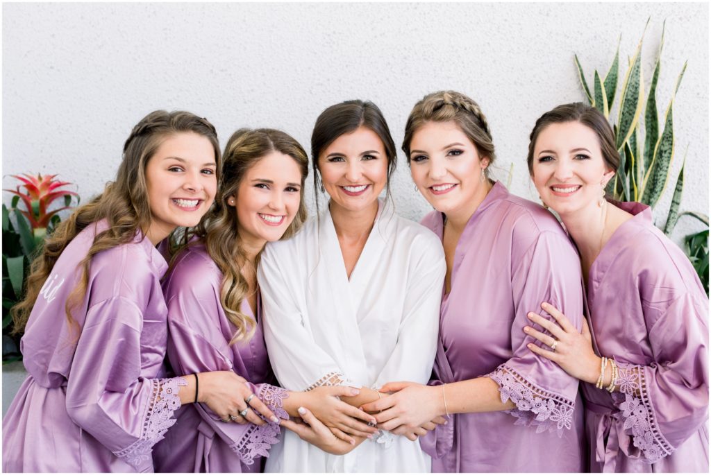 purple bridesmaids robes