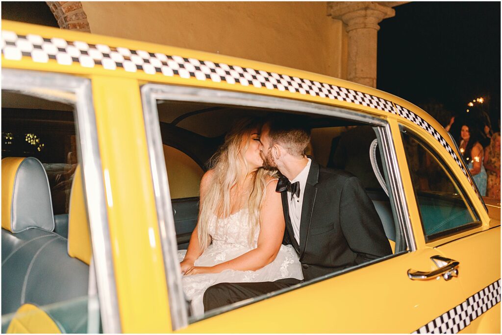 wedding taxi exit