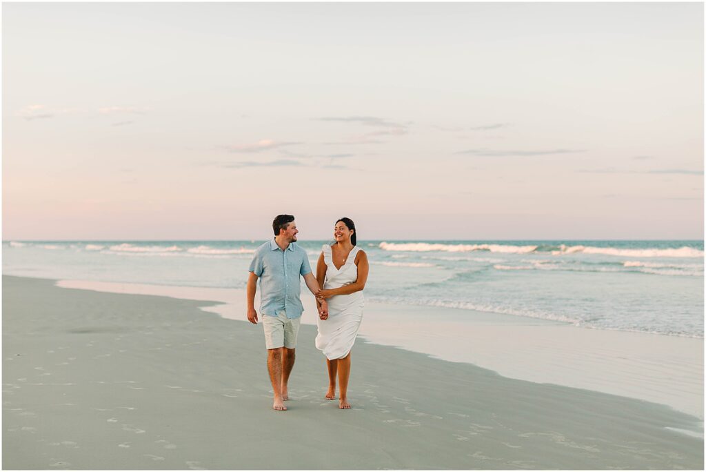 couple walking on Florida beach