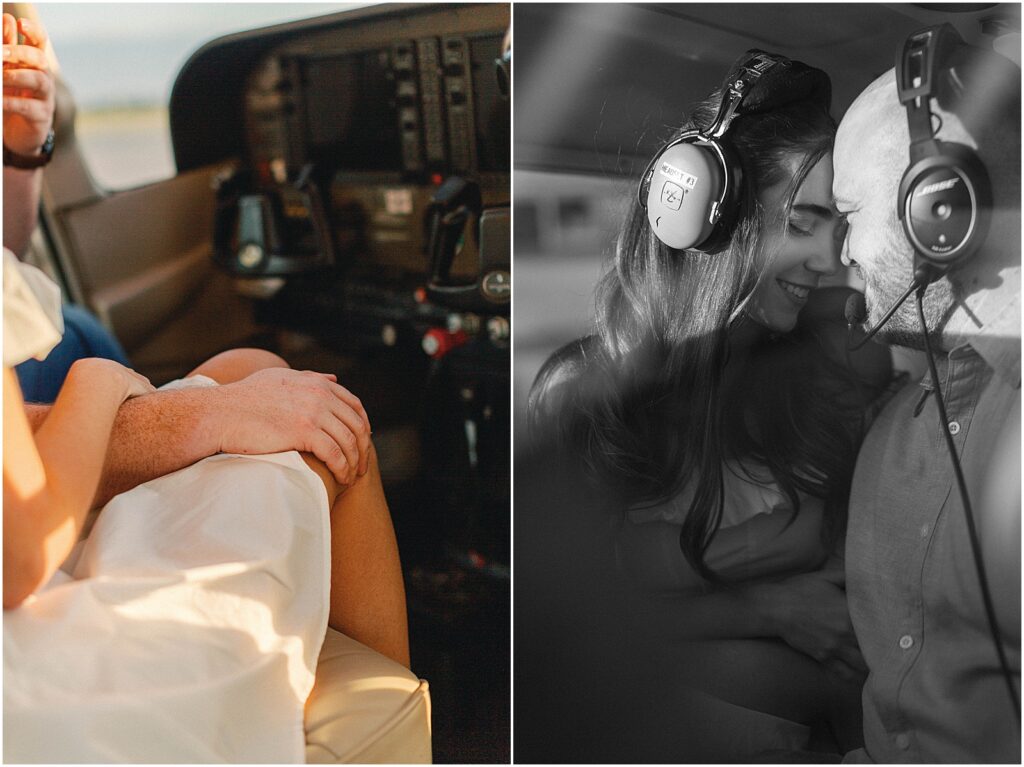 Engagement Session in airplane